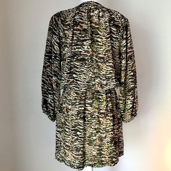 Joie Brown Molly Animal Print Night Out Dress Size M - Picture 6 of 9